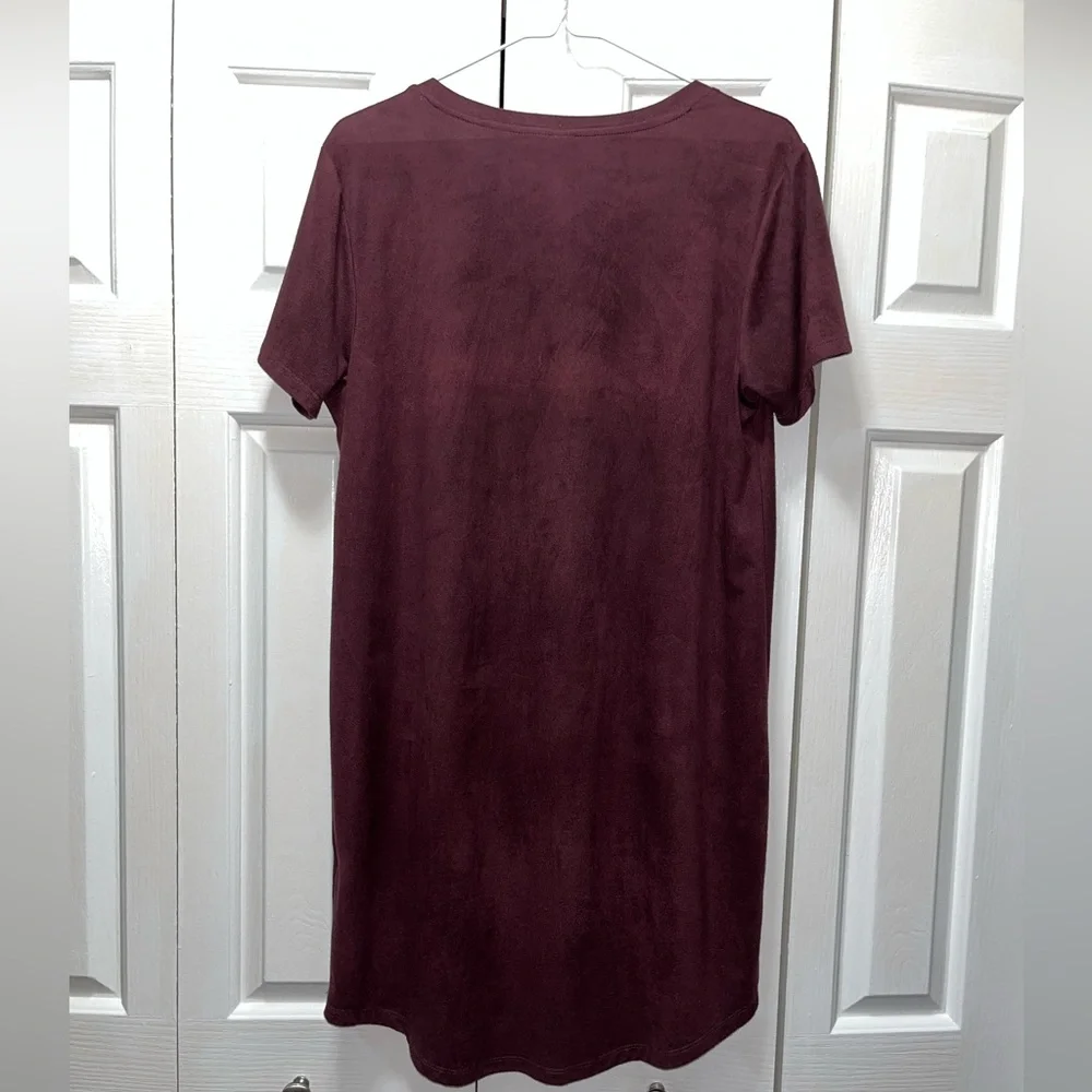 Altar’d State Short Sleeve Purple Velvet Dress - size medium - Picture 2 of 2